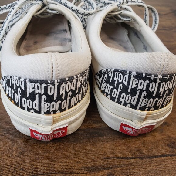 Vans x Fear of God Era 95 DX  White + Black FOG lace up sneakers - Picture 6 of 13